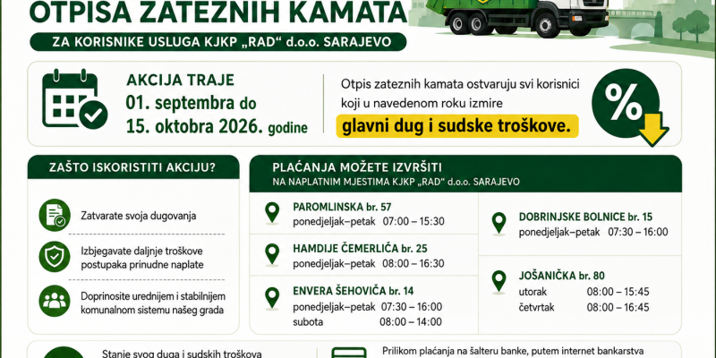 SAOPŠTENJE ZA JAVNOST