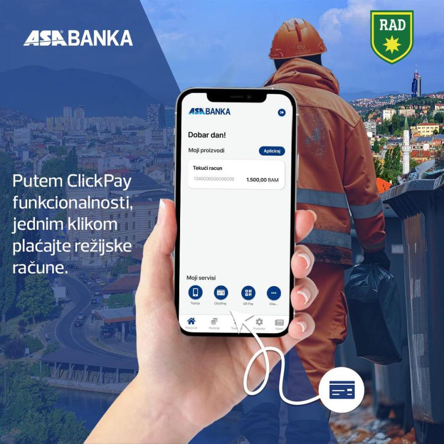 Plaćanje računa putem ClickPay-a